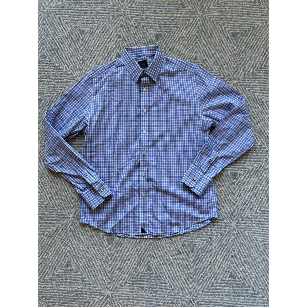 UNTUCKit Long Sleeve Button Shirt - White/Blue/Blue‎ - Medium